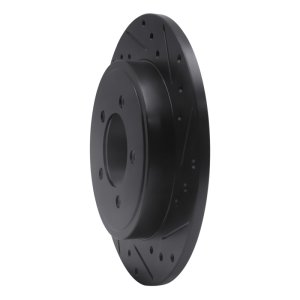 Ford Explorer Brake Rotor (1) - Rear Right - R1 Concepts - Drilled & Slotted - Black - `02-`10